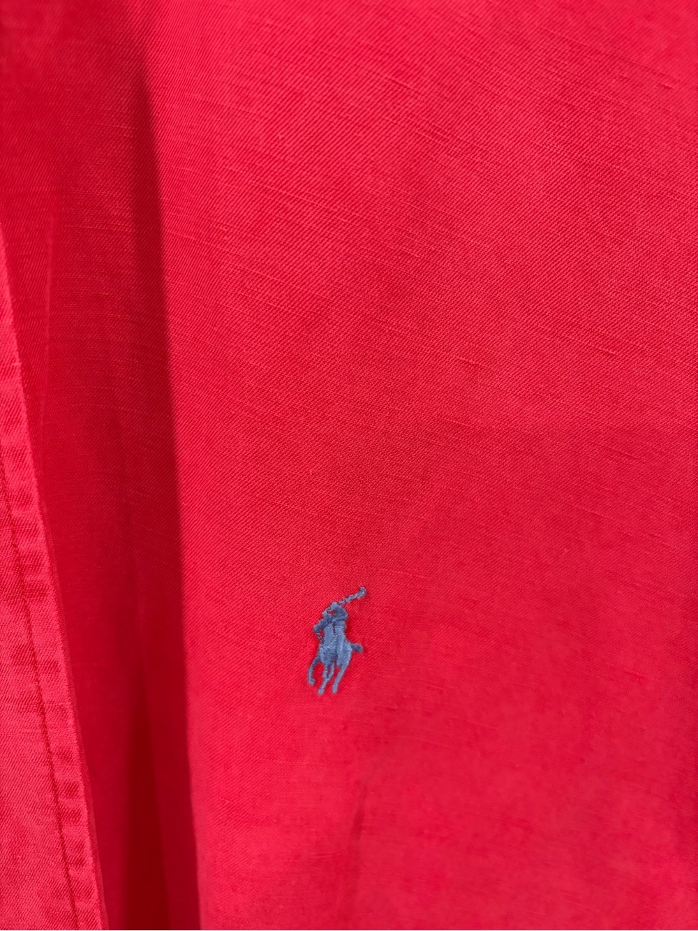 Ralph Lauren Red Polo Shirt with Blue Pony Emblem